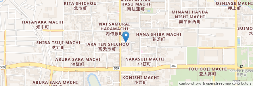 Mapa de ubicacion de 馬塚接骨院 en Japonya, 奈良県, 奈良市.