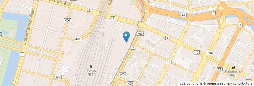 Mapa de ubicacion de タリーズコーヒー en Giappone, Tokyo, Chiyoda, 中央区.