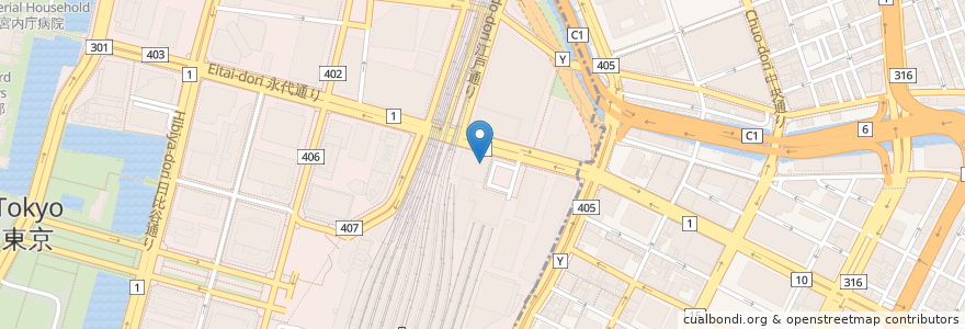 Mapa de ubicacion de 榊原サピアタワークリニック en ژاپن, 東京都, 千代田区, 中央区.