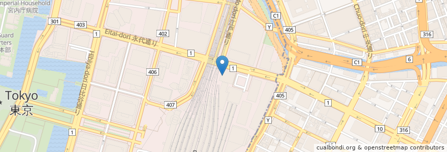 Mapa de ubicacion de サピアタワーアイクリニック東京 en Japon, Tokyo, 千代田区, 中央区.