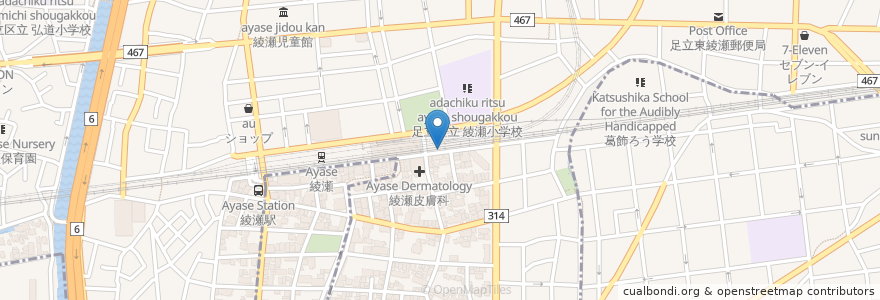 Mapa de ubicacion de Hotto Motto en Japan, Tokyo, Adachi.