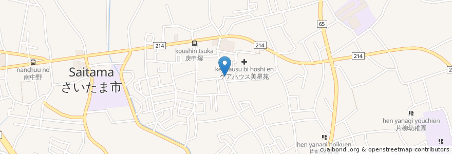 Mapa de ubicacion de りんりん薬局南中野店 en 日本, 埼玉县, 埼玉市, 見沼区.