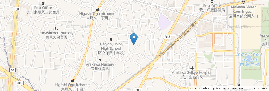 Mapa de ubicacion de 宮永駐車場 en ژاپن, 東京都.