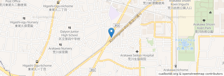 Mapa de ubicacion de ラーメン幸楽苑 en Japan, 東京都.
