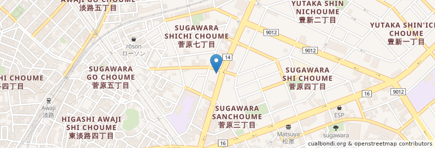 Mapa de ubicacion de 麺屋イッショウ en ژاپن, 大阪府, 大阪市, 東淀川区.