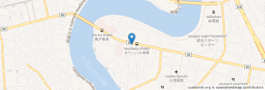 Mapa de ubicacion de 奥戸中央薬局 en Japonya, 東京都, 葛飾区.