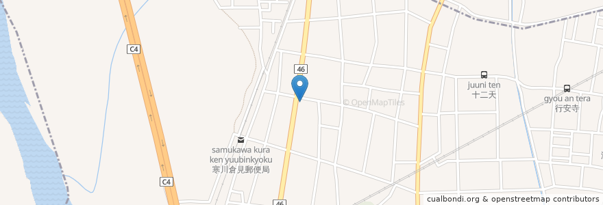 Mapa de ubicacion de ラーメン来来亭 en Japan, Präfektur Kanagawa, 寒川町.