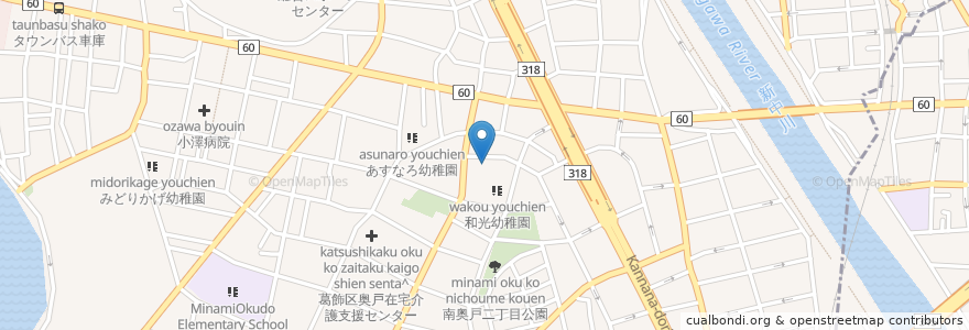 Mapa de ubicacion de welcia en Japan, 東京都, 葛飾区.