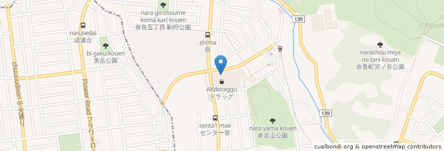 Mapa de ubicacion de スターヒルズ歯科 en 日本, 神奈川県, 横浜市, 青葉区.