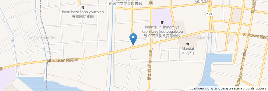 Mapa de ubicacion de 大西心療内科クリニック en Япония, Хёго, Нисиномия.