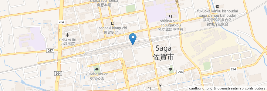 Mapa de ubicacion de うふふ en 일본, 사가현, 佐賀市.