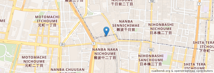 Mapa de ubicacion de マクドナルド en Japão, 大阪府, 大阪市, 浪速区.