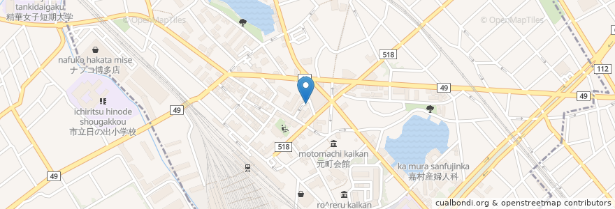 Mapa de ubicacion de グリーンホテル駐車場 en 日本, 福岡県, 福岡市, 博多区.