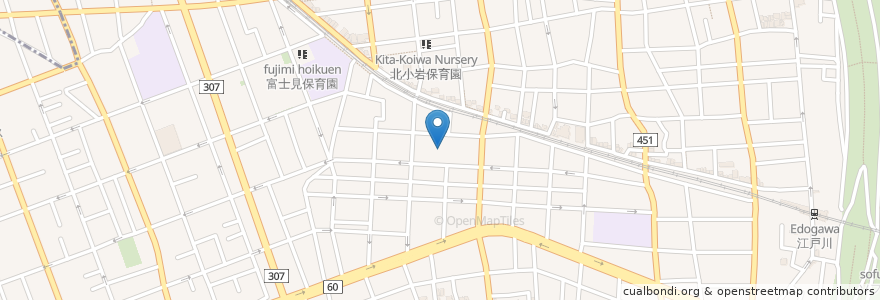 Mapa de ubicacion de 宣要寺 en 日本, 東京都, 江戸川区.