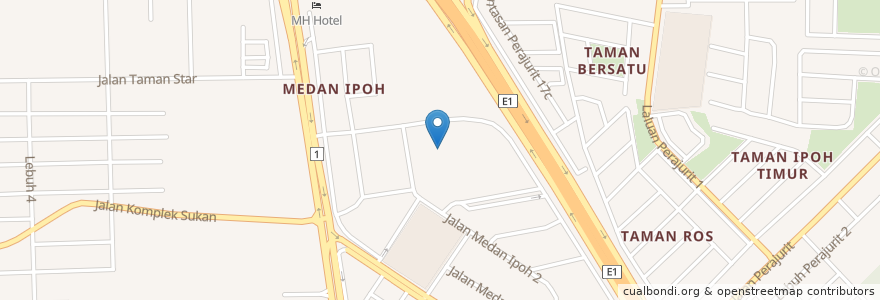 Mapa de ubicacion de keeps cafe en Malaisie, Perak.