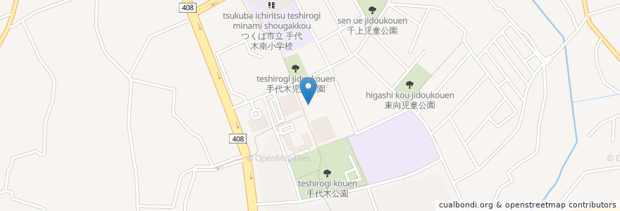 Mapa de ubicacion de 谷田部松代郵便局 en 日本, 茨城県, つくば市.