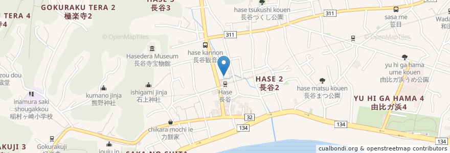 Mapa de ubicacion de Tempo Kitchen & Gallery en 일본, 가나가와현, 鎌倉市.