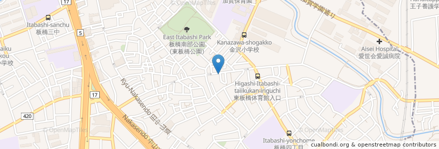 Mapa de ubicacion de クランクビール さかみちタップルーム en Japan, Tokio, 板橋区, 北区.
