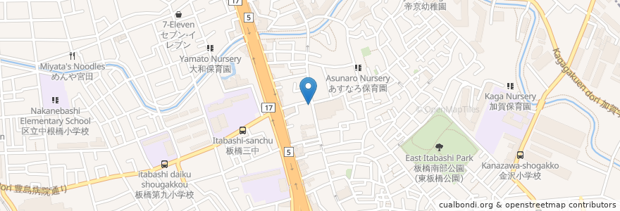 Mapa de ubicacion de やきとり自慢西やん 仲宿店 en Japonya, 東京都, 板橋区.