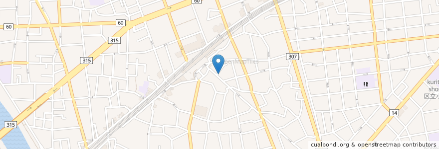 Mapa de ubicacion de くすりの福太郎 en Jepun, 東京都, 江戸川区.