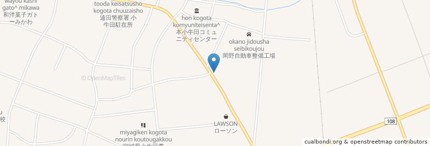 Mapa de ubicacion de ラーメンＨＩＢＡＲＩ en 日本, 宮城県, 遠田郡, 美里町.
