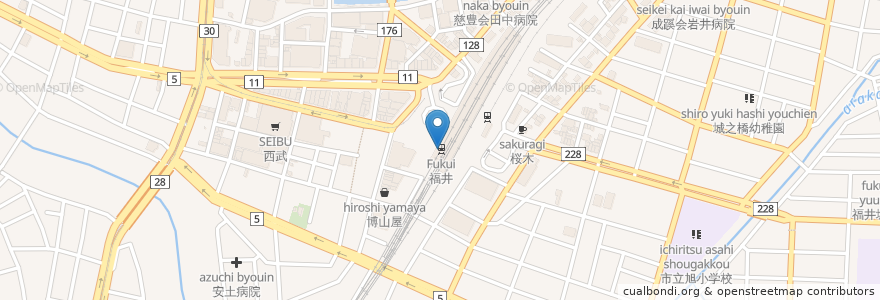 Mapa de ubicacion de さくら茶屋 en 日本, 福井県, 福井市.