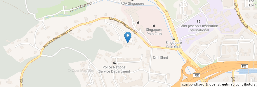 Mapa de ubicacion de The Peak Bistro en Singapur, Central.