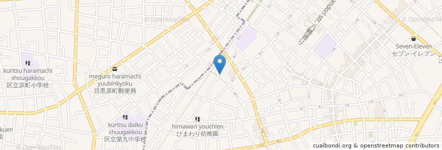 Mapa de ubicacion de もつ焼き　でん西小山店 en Japonya, 東京都.