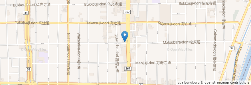 Mapa de ubicacion de ちゃんぽん亭 en 일본, 교토부, 京都市, 下京区.