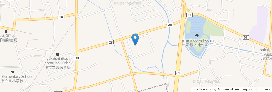 Mapa de ubicacion de 阪和鳳自動車学校 en Japon, Préfecture D'Osaka, Sakai, 西区.
