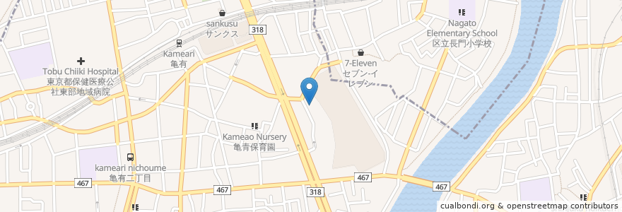 Mapa de ubicacion de 郵便ポスト en Japonya, 東京都.