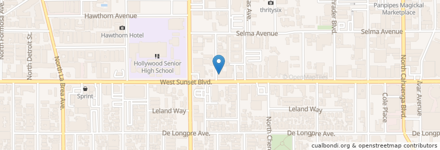 Mapa de ubicacion de Catalina Jazz club en États-Unis D'Amérique, Californie, Los Angeles County, Los Angeles.