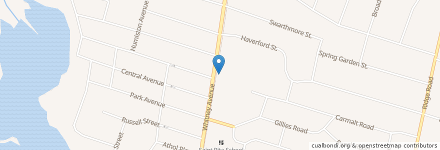 Mapa de ubicacion de Mobil en 美利坚合众国/美利堅合眾國, 康涅狄格州 / 康乃狄克州, New Haven County, Hamden.