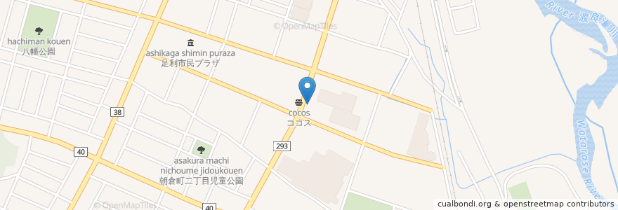 Mapa de ubicacion de まねきねこ en Japan, Präfektur Tochigi, 足利市.