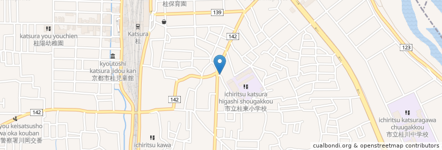 Mapa de ubicacion de 焼鶏バードマン en 일본, 교토부, 京都市, 西京区.