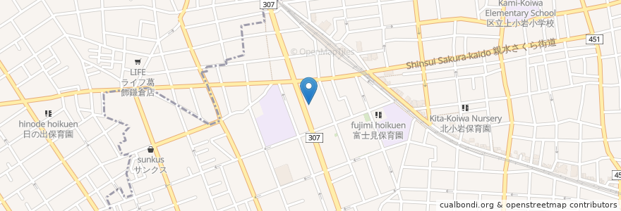 Mapa de ubicacion de 東京聖書浸礼教会 en ژاپن, 東京都.