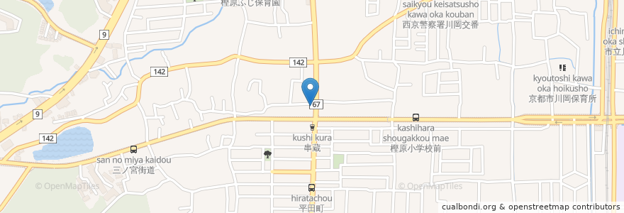Mapa de ubicacion de のざき en Japan, 京都府, Kioto, 西京区.