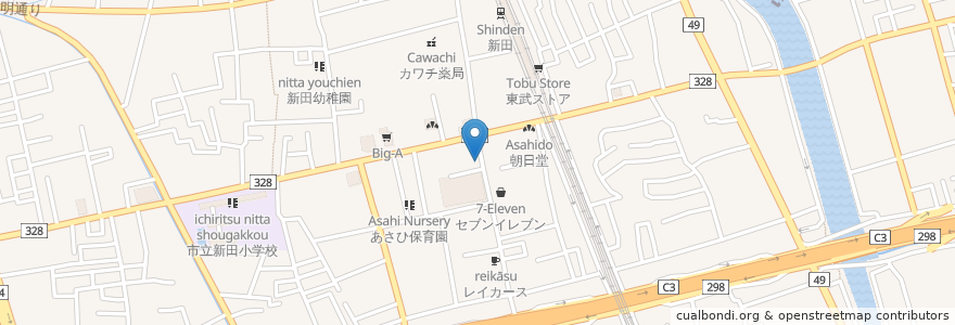 Mapa de ubicacion de SWAGAT en Japão, 埼玉県, 草加市.