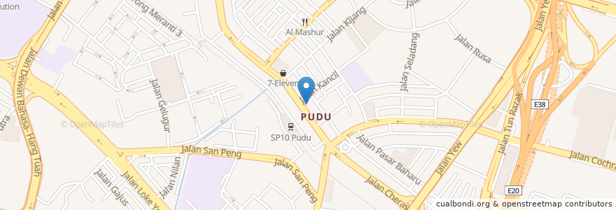 Mapa de ubicacion de Poliklinik Pudu en Malesia, Selangor, Kuala Lumpur.