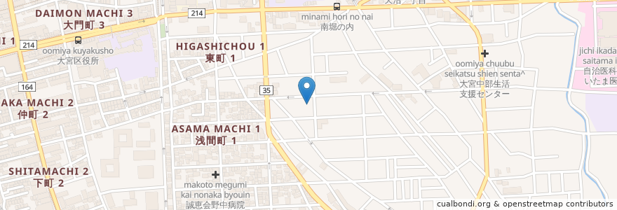 Mapa de ubicacion de ホームステーションらいふ大宮 en اليابان, 埼玉県, さいたま市, 大宮区.