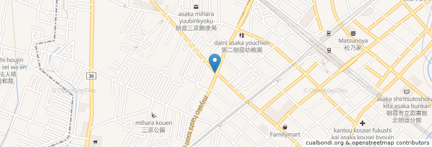 Mapa de ubicacion de スシロー en 日本, 埼玉県, 朝霞市.