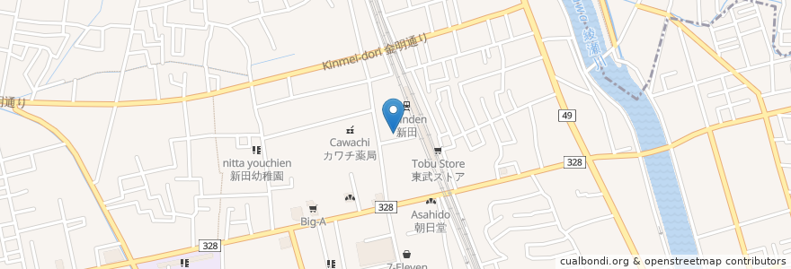 Mapa de ubicacion de さくら歯科医院 en Япония, Сайтама, 草加市.