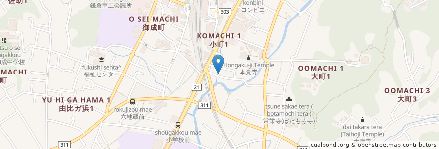 Mapa de ubicacion de Copepe cafe en Japão, 神奈川県, 鎌倉市.