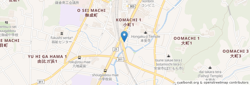 Mapa de ubicacion de RASCAL en Japonya, 神奈川県, 鎌倉市.