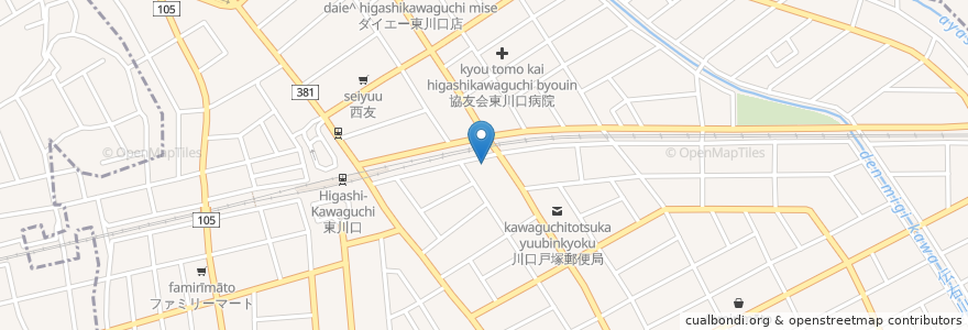 Mapa de ubicacion de 来来亭 en 日本, 埼玉县, 川口市.