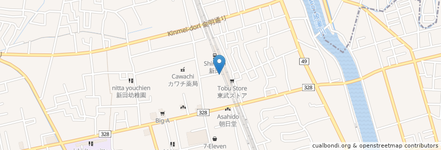 Mapa de ubicacion de あごだし en Japonya, 埼玉県, 草加市.