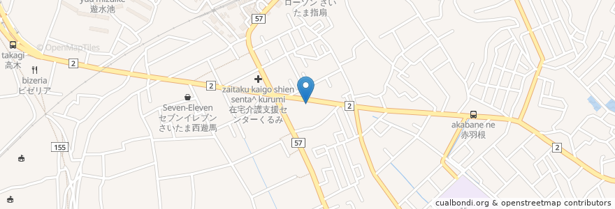 Mapa de ubicacion de すき家 en 日本, 埼玉県, さいたま市, 西区.