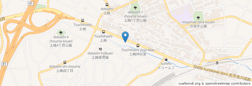 Mapa de ubicacion de 木曽路 en 日本, 神奈川県, 川崎市, 宮前区.