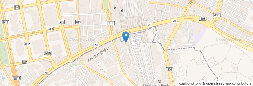 Mapa de ubicacion de 宮崎風土 くわんね en 日本, 東京都, 新宿区.