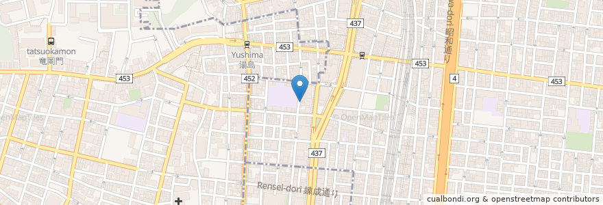 Mapa de ubicacion de とり濱 en 日本, 東京都, 台東区.